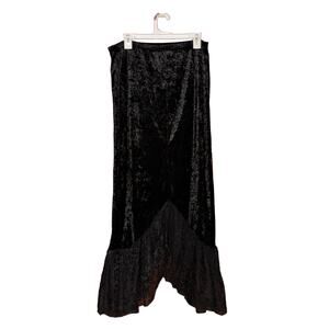 Vintage crushed velvet black Tripp skirt